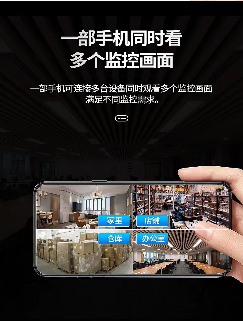 五天线光头强全彩无线监控摄像头 wifi远程监控器家用智能摄像机详情18
