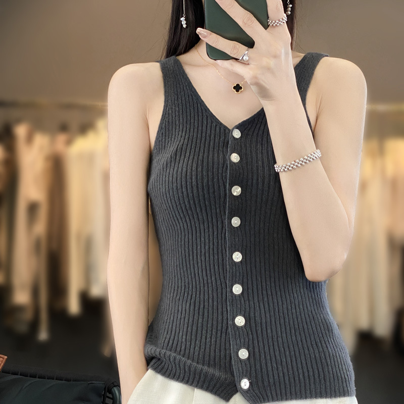 Sexy woolen tank top