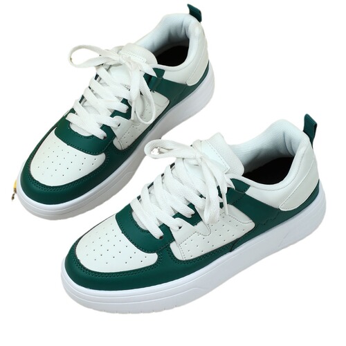Korean trend couple's platform skate shoes with soft soles and comfortable sports single-layer shoes with lace, fashionable outdoor casual shoes, large size