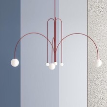 北欧客厅极简设计师线条吊灯网红餐厅吧台咖啡厅创意个性艺术吊灯