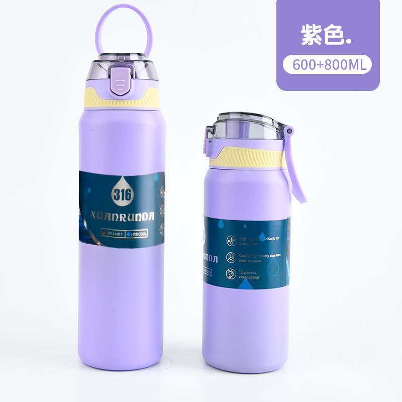 Botella de agua térmica de acero inoxidable gran capacidad_voghion.com