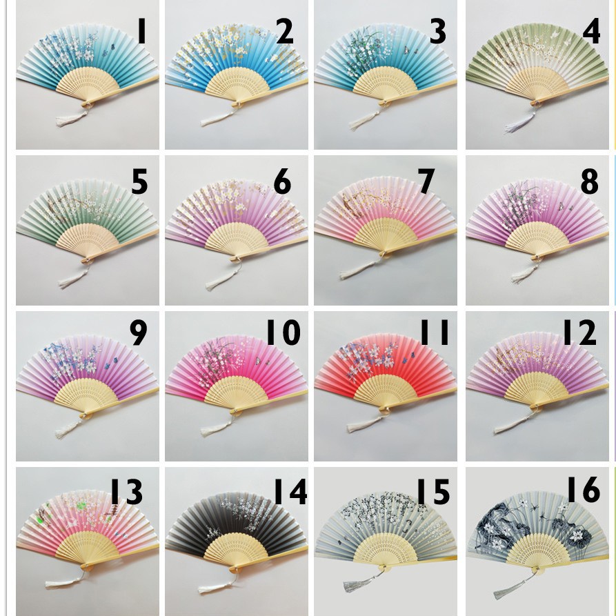 Ventilador de bambú al por mayor, elegante y compacto cheongsam accesorios de ropa Han, ventilador plegable, regalo, ventilador artesanal