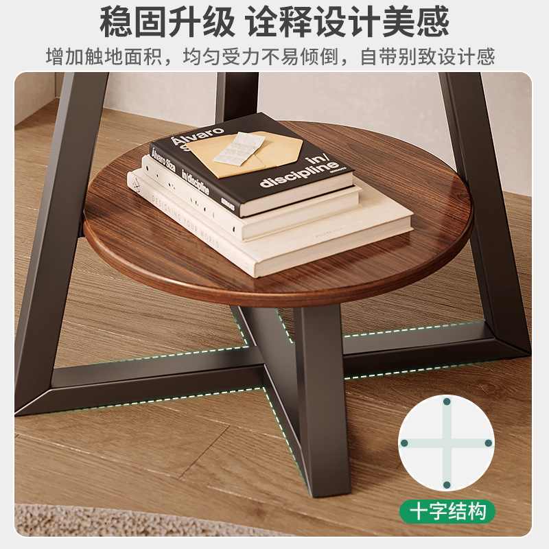 Pequeña Mesa Redonda sofá mesa auxiliar mesa de té de lujo luz Mini mesa de té pequeña sala de estar mesa de esquina casa simple mesa pequeña casa de alquiler