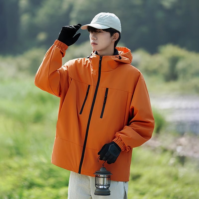 NASA春秋季防水登山服三合一可拆卸冲锋夹克外套男士2025新款衣服|undefined