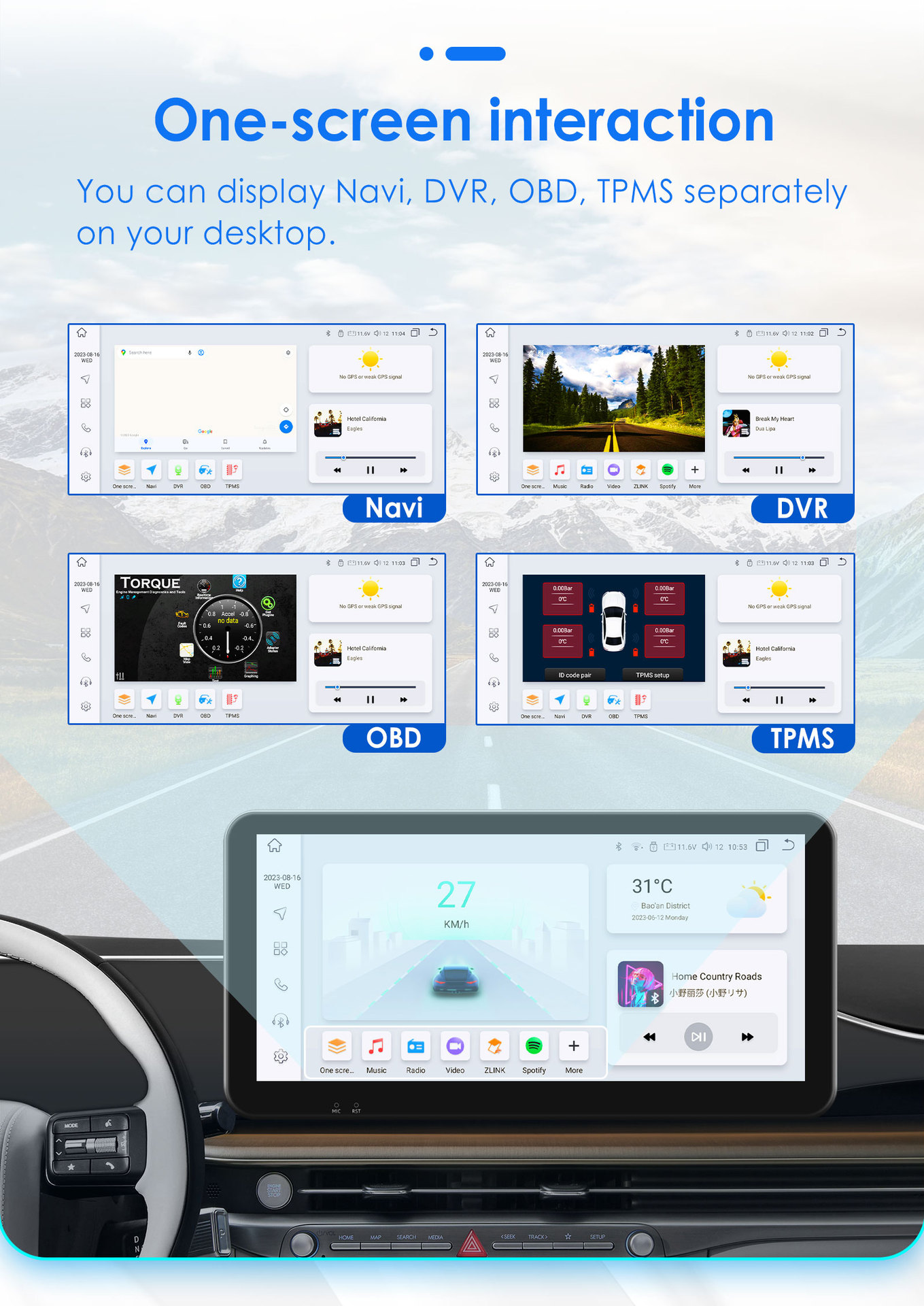 The cross-border model is suitable for 06-21 Toyota FJ Cruiser car MP5 Bluetooth navigation GPS all-in-one