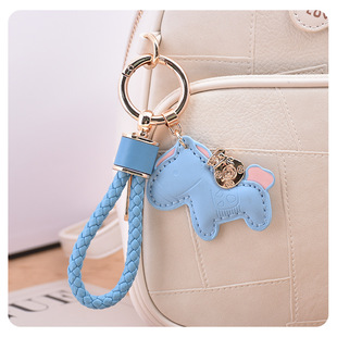 Right Now Rich Hand Rope Keychain Leather Cartoon Pony Pendant Couple Bag Internet Celebrant Car Keychain