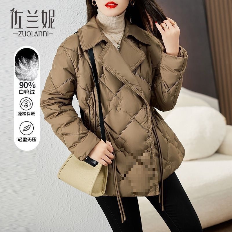 代发西装领轻薄羽绒棉服女短款修身冬季年新款小个子时尚|undefined