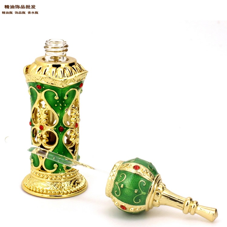En stock fábrica al por mayor de Oriente Medio botella de perfume botella vacía Árabe Dubai encuentro flores botella de perfume Tierra 12ML