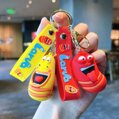 かわいいおかしな爆笑の虫のキーホルダー学生のかばんのペンダント