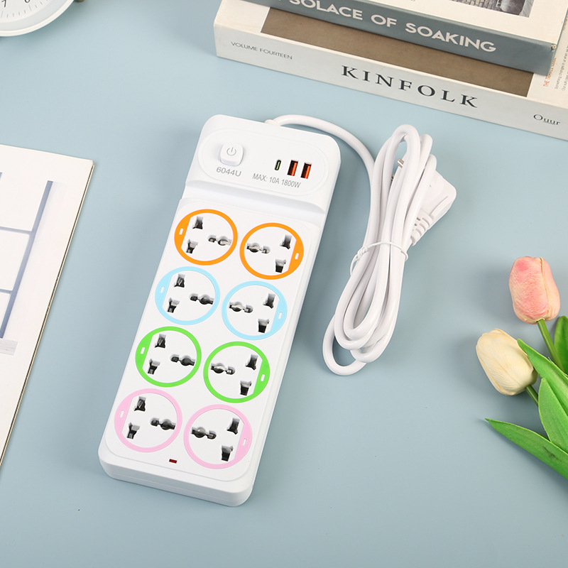 英国委内瑞拉冈比亚挪威古巴2USB+1Type-c中性包装黑白色彩色圈圈