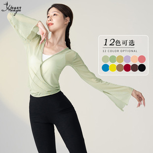 New Classical Dance Suit Rhyme Shirt Women's Top Practice Suit Chinese Style Dance Mesh Elegant Fairy suit