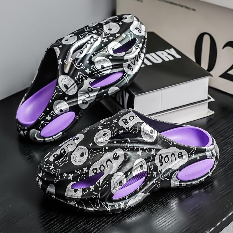 2025 pantuflas para hombres en verano, sentido de pisar mierda, playa EVA, sandalias Baotou, sandalias casuales, zapatillas al aire libre