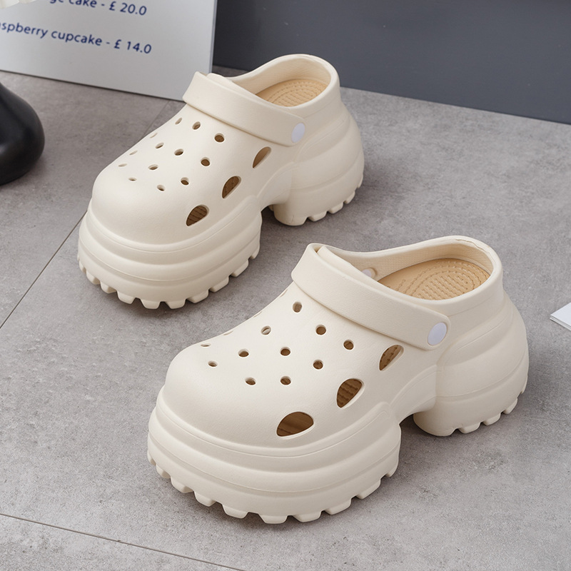 TikTok Explosions Soft Bottom 11cm Increased Thick Bottom Girl's Summer Fashion High Heel Baotou Cave Shoes TikTok Explosions Soft Bottom 11cm Increased Thick Bottom Girl's Summer Fashion High Heel Baotou Cave Shoes