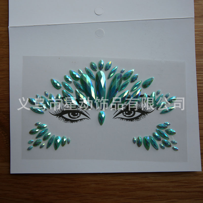 gems face sticker �¿�ѹ����ˮ��ü��������װ������diy HF-91