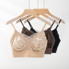 赛迪~雪尼尔丝绒美背蕾丝内衣金丝绒文胸2025爆款性感胸罩三角杯