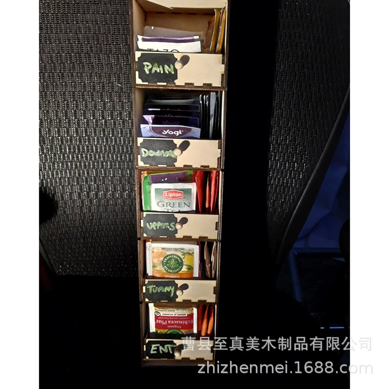 Деревянная стойка для хранения кофе в помещении для настольного хранения деревянная коробка мульти-сетка для хранения деревянная стойка