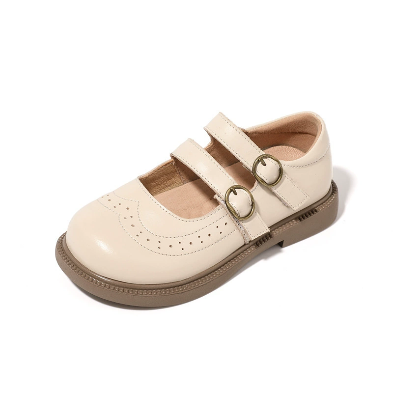 Весенне-осенние новые детские маленькие кожаные туфли для девочек из натуральной кожи, туфли принцессы Мэри на мягкой подошве, британские лоферы, обувь, дропшиппинг