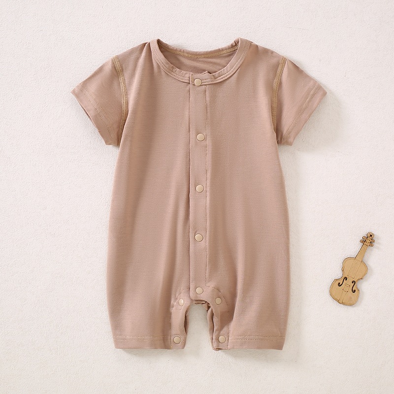 baby boneless jumpsuit summer thin class a youke silk modal baby newborn romper newborn clothes