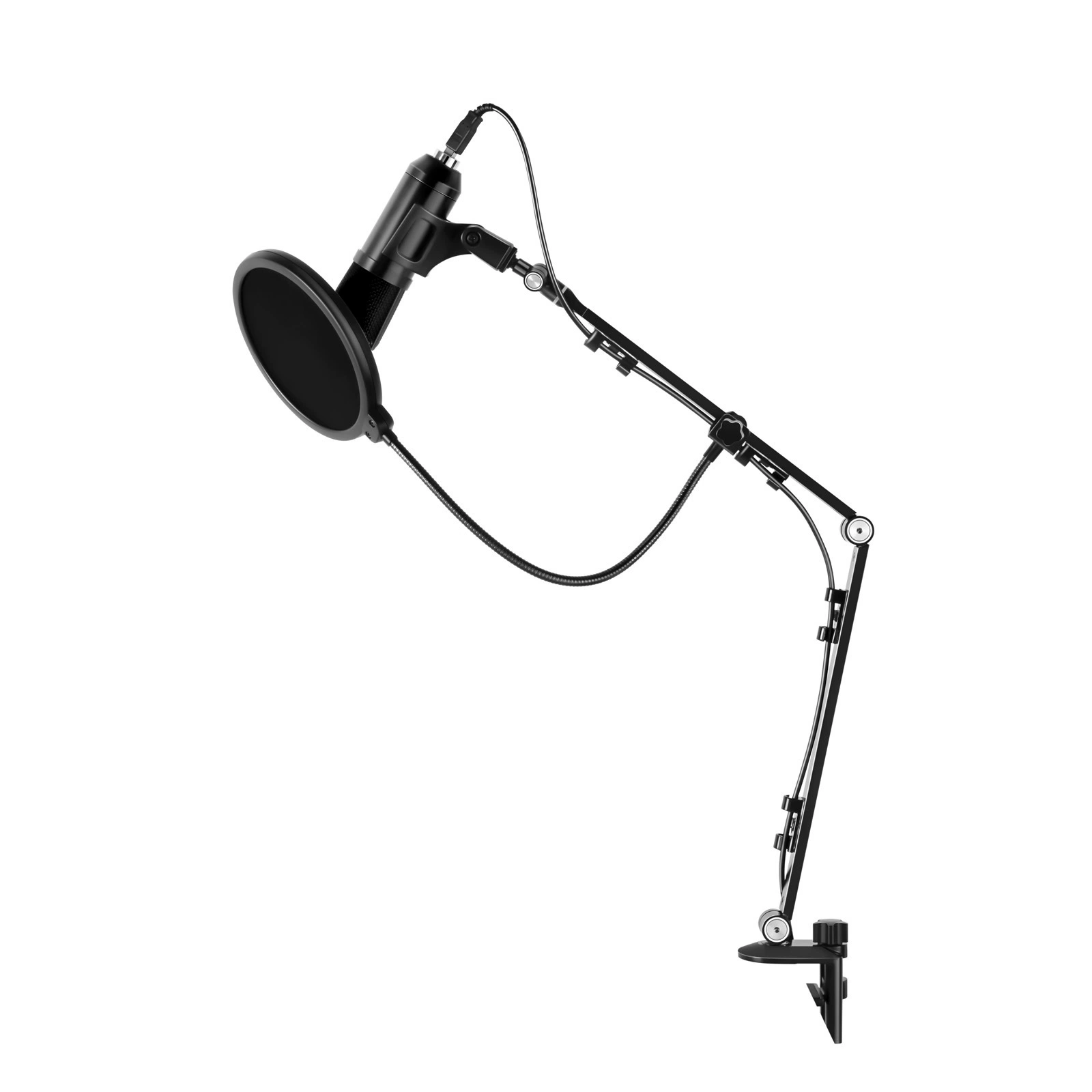 Новый конденсаторный консольный держатель для мобильного телефона, регулируемый держатель для микрофона в прямом эфире, настольный держатель для микрофона AP-4M