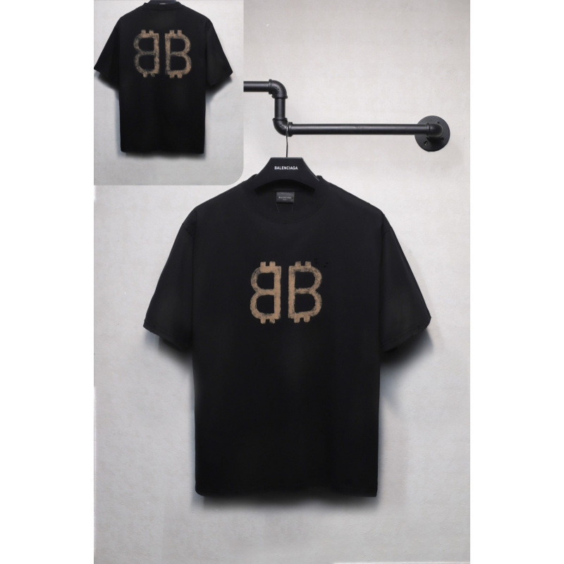 25ssクロスボーダー高品質タワーテーププリントレタードダメージ半袖Tシャツゆったり万能ワンピース卸売|undefined