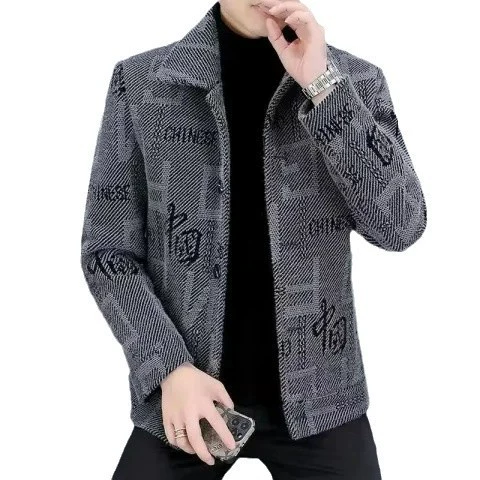Demi-season keep warm jacket, short woolen coat