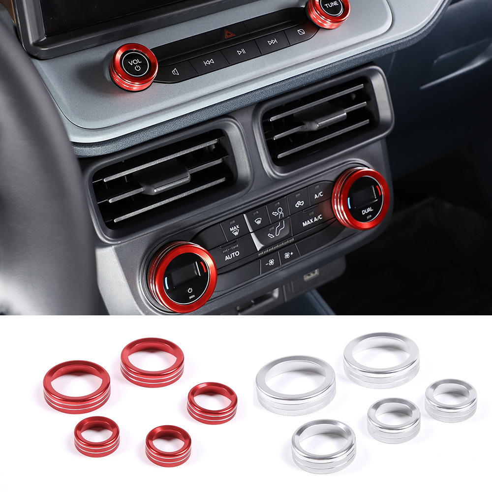 Suitable for 22-24 Ford Maverick Air Conditioning Headlight Knob Decorative Ring Volume Interior Modification