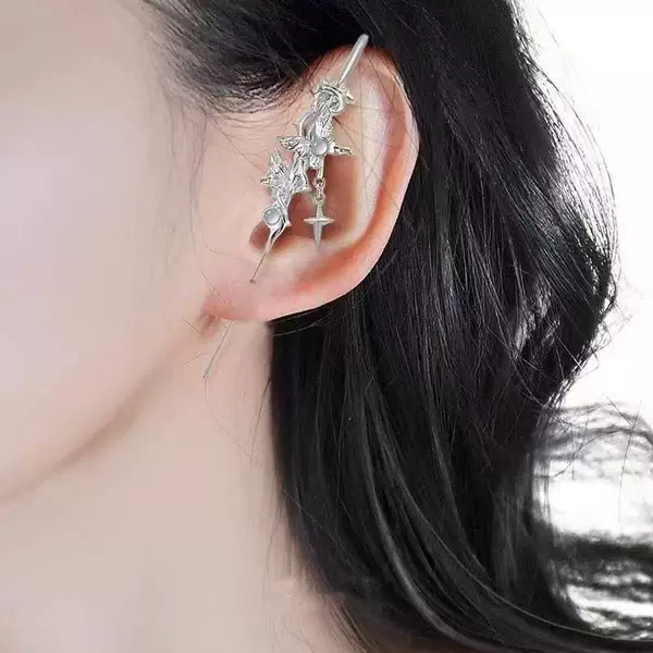 Cross-border butterfly pierced ear cuffs, personalized simple and light luxury minimalist style accessories, in-stock wholesale ear cuff earrings