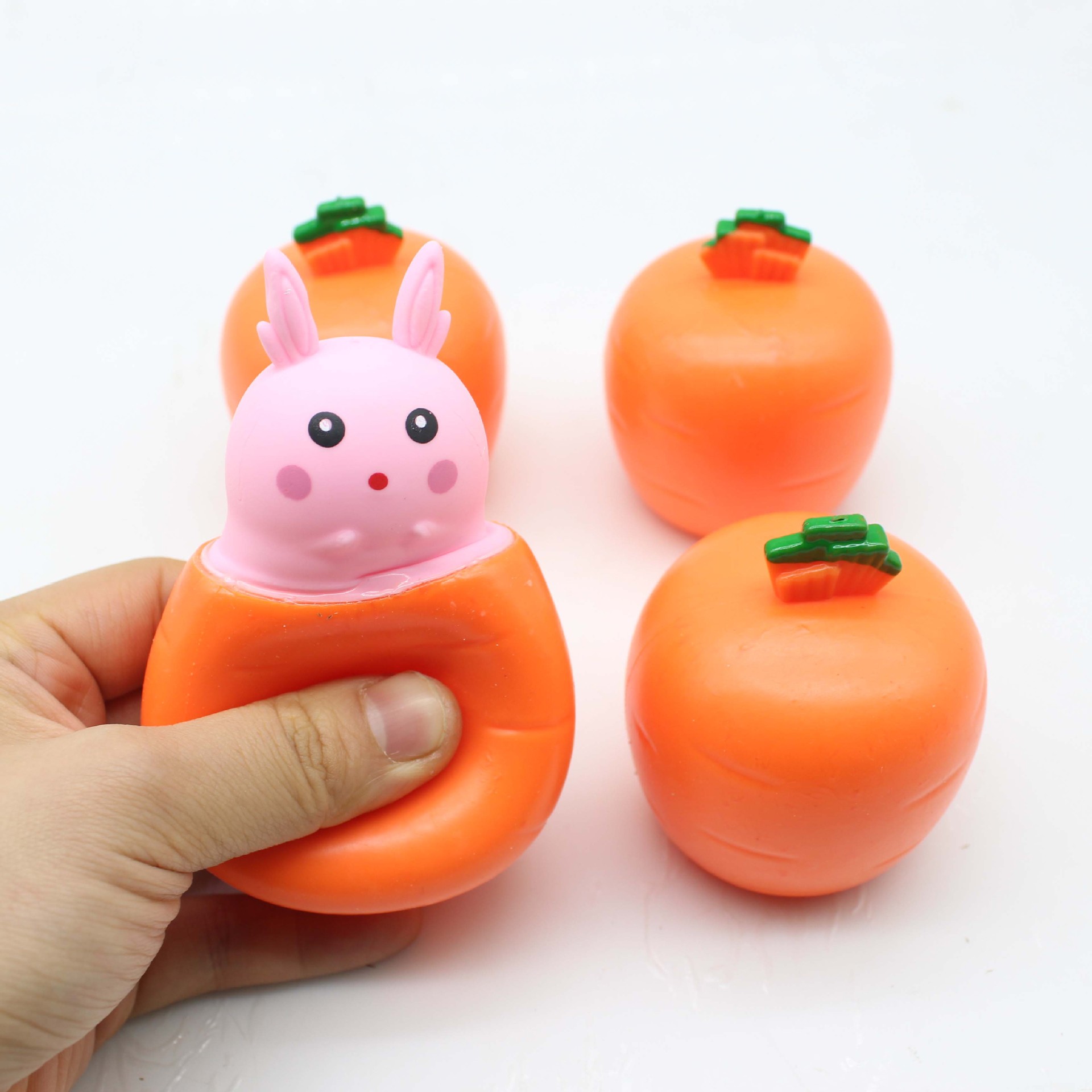 Fidget Toys Squishy Toy Rabbit Carrot TPR Cartoon Style Cute Novelty Squishy Toys display picture 5
