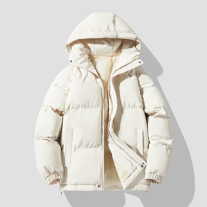 Chaqueta Acolchada Térmica con Capucha de Poliéster, Con Capucha, Térmico, para Invierno y Uso Casual