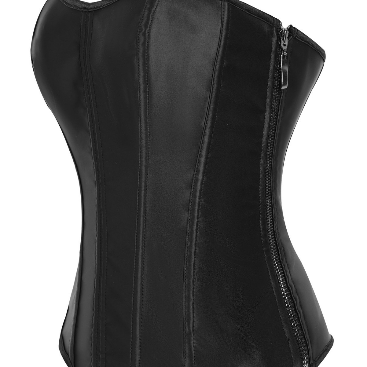 Tejido de satén con cremallera lateral, corsé de mujer, Amazon.com, suministro de comercio electrónico transfronterizo.