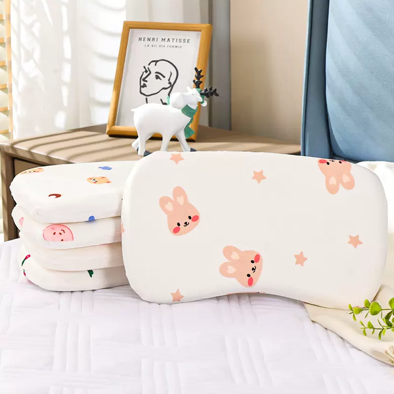 跨境外贸婴儿枕头儿童记忆棉枕芯婴幼儿定型枕午睡枕带枕套卡通