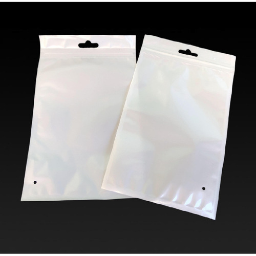 White jewelry bag yin and yang pearlescent film plastic translucent ziplock bag data cable mobile phone case sealed packaging bag