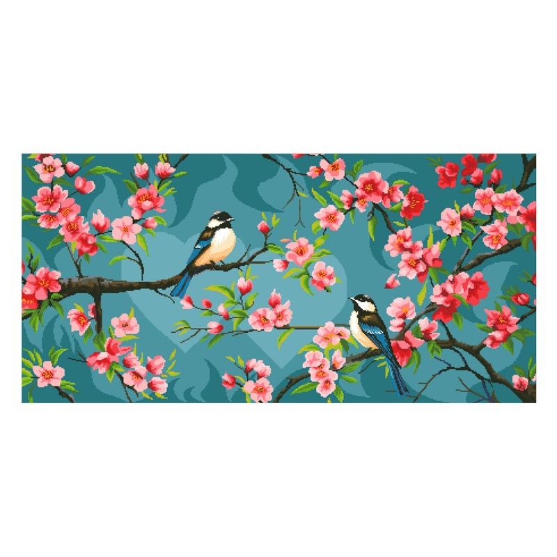 Monalisa real Cruz puntada hacia arriba versión 2 nueva flor simple pintura decorativa bordado hecho a mano image 1