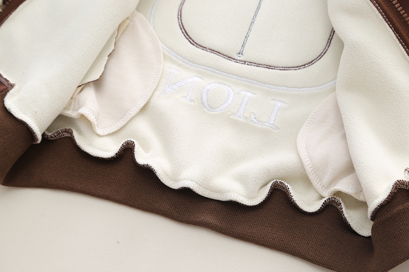 Conjunto de dos piezas de gorro de béisbol de felpa para bebé, gorro de otoño/invierno para niños y niñas, ropa bonita de moda para Primavera/otoño, novedad de 2023_voghion.com