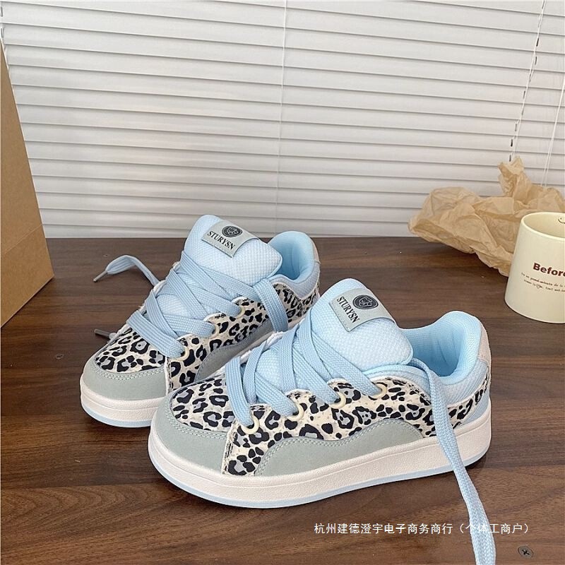 Hong Kong Style Original Niche Cute Leopard Print White Sneakers 2026 Spring and Autumn New Versatile Sports Casual Sneakers for Women Hong Kong Style Original Niche Cute Leopard Print White Sneakers 2026 Spring and Autumn New Versatile Sports Casual Sneakers for Women