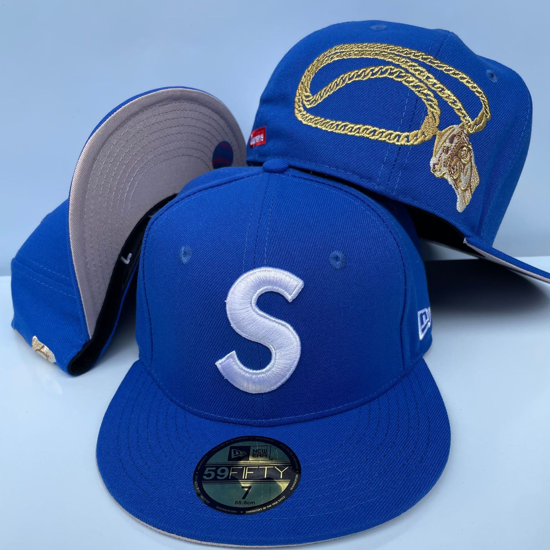 Supreme New Era Chain S Logo Cap Royal