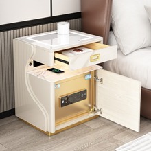 WT9P智能床头柜保险箱一体现代简约卧室防盗可充电多功能轻奢床边