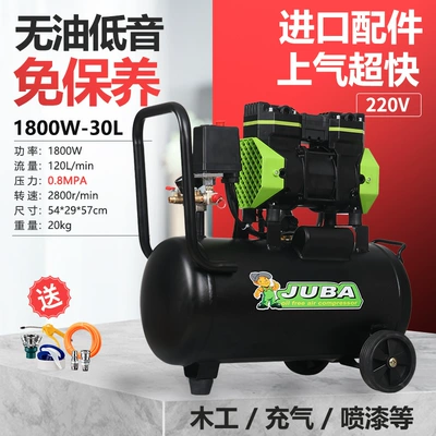 Hurricane 220v Air Compressor Industrial Hava kompressorları - oil-free-1800w-30l-with-solenoid-valve