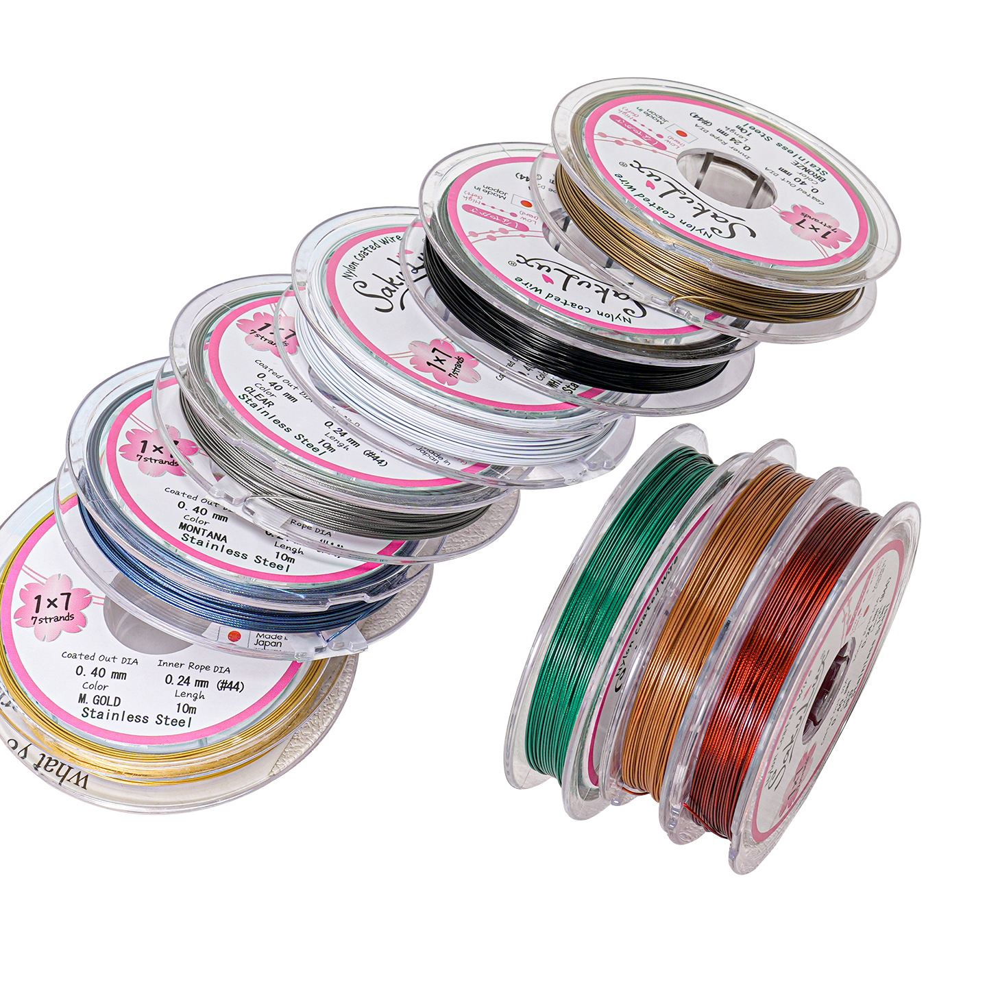 Japón de alta gama de alambre de oro de alambre de acero con accesorios de alambre especial de perlas pulsera cuerda de cuentas material DIY hecho a mano