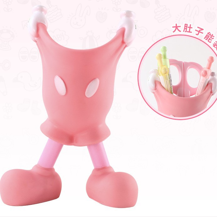 핑크색 바지 펜 홀더