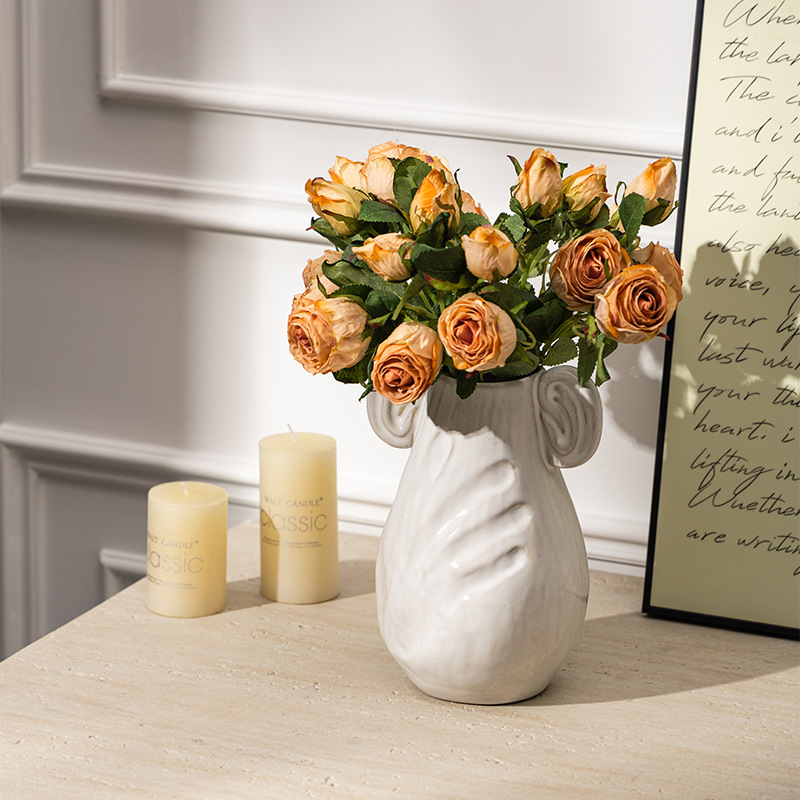 Advanced Sense Ceramic Vase Office Entrance Decoration Living Room Flower Arrange Home Accessories Bloemen Deko Decoratie Blumenstrauß_voghion.com
