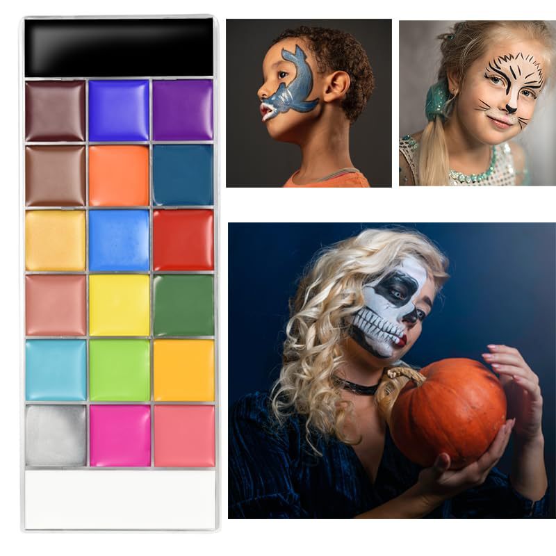 アマゾン20色油性フェイスペイントセット子供用顔・人体用ペイントクリームハロウィン舞台衣装用ペイント卸売|undefined