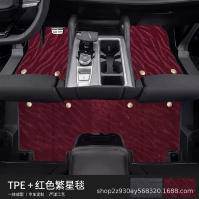 Modelə uyğun ayaqaltı — Sea Lion 05Ev Floor Mats - tpe-single-layer-floor-mat-red-starry-blanket-threshold-included