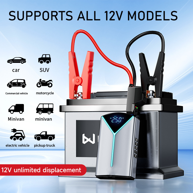 Cross-Border Car Emergency Starting Power Bank, Bicycle, Motorcycle, Basketball Air Pump, Car-Mounted Multi-Function Device