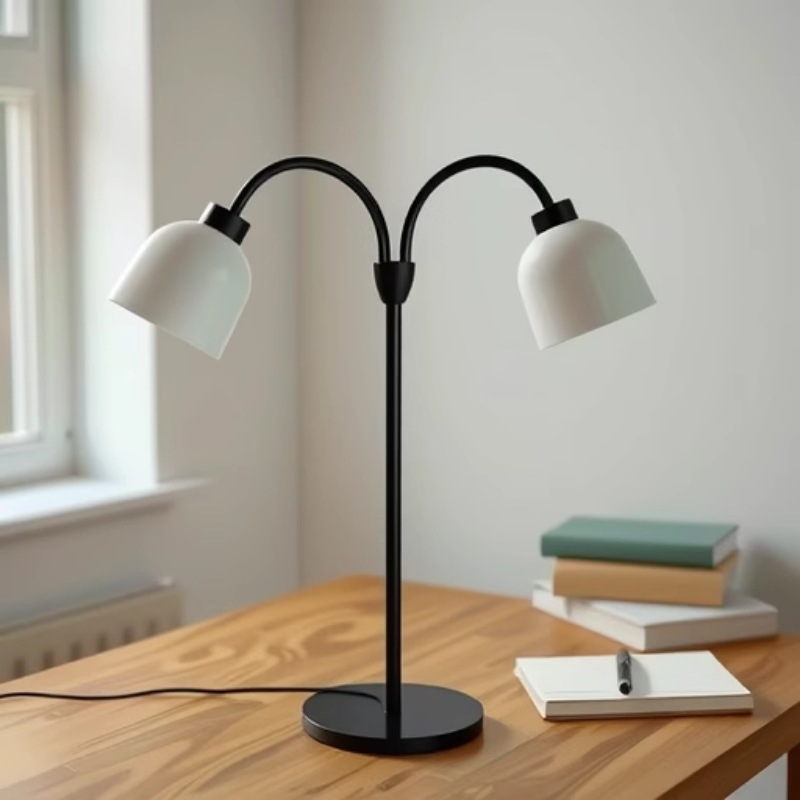 Fabricación de vidrio de barra recta de metal de doble cabezal de lujo ligero de estilo europeo, decoración de luz nocturna creativa, habitación