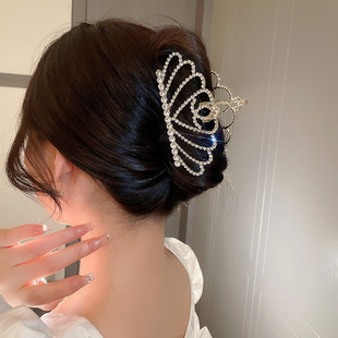 Factory Straight Hair Fashion Trendy Crown Handmade Jewelry Pearl Large Gripper Spot Batch Retail