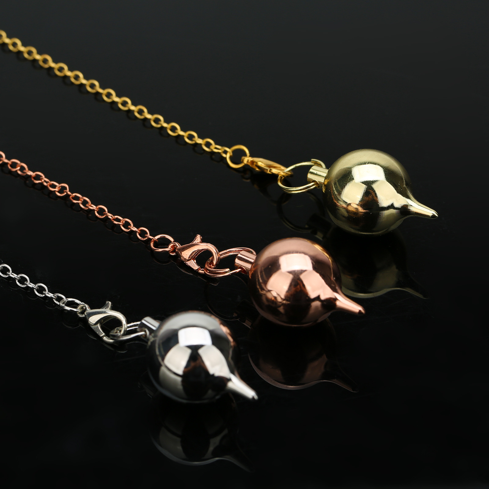 Haiyi nueva moda geométrica metal espíritu swing colgante péndulo esférica joyería colgante transfronterizo de comercio exterior suministro