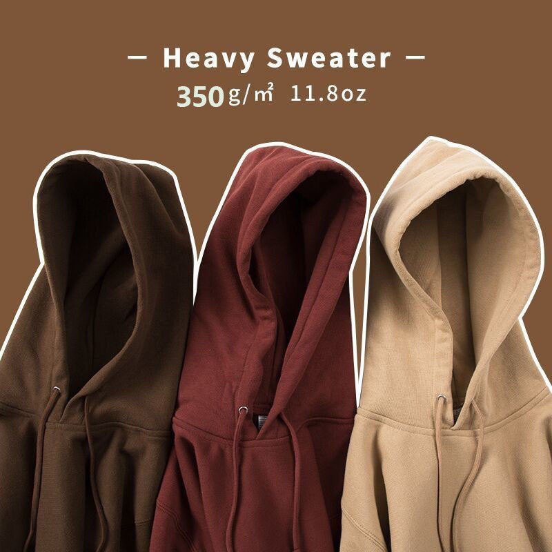 Spring and Autumn high cotton khaki solid color chocolate hooded sweater cotton lazy style basic men's and women's Spring and Autumn high cotton khaki solid color chocolate hooded sweater cotton lazy style basic men's and women's