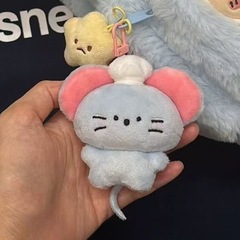 贪吃鼠挂件可爱毛绒挂件钥匙扣包包挂件配挂饰生日礼物送男女学生