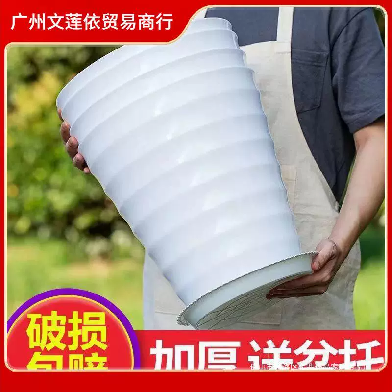 Оптовая продажа пластиковый имитация керамический цветочный горшок утолщение фарфоровой смолы отправить поддон балкон большой цветочный горшок